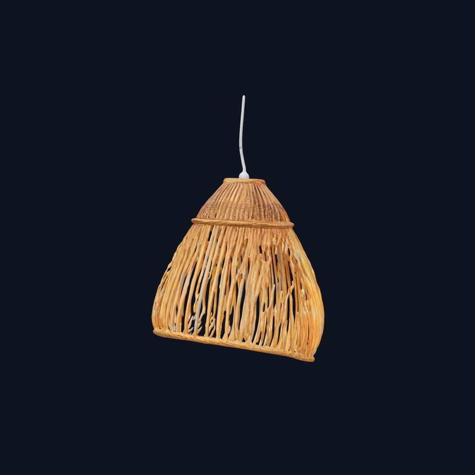 Natural Rattan Pendant Light Model Pack